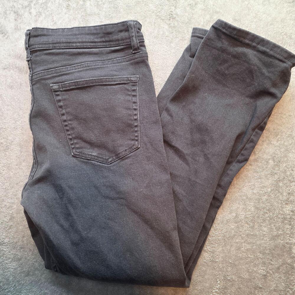 Hollywood The Jean People Jeans Mens 34x30 Gray Dark Wash Slim Straight Denim